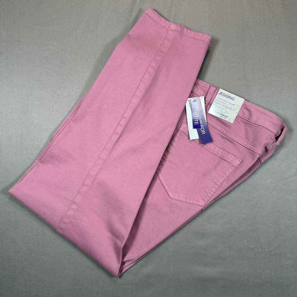 Catherines Jegging Womens 14/16WP Pink Petite Stretch Slim Fit Casual Pants - Picture 9 of 16